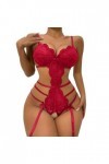 Fulidngzg Desouses Lingerie sexy pour femme SM Grande taille Sous-vêtements Lingerie érotique Sexy Babydoll Body avec trou en