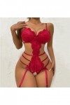 Fulidngzg Desouses Lingerie sexy pour femme SM Grande taille Sous-vêtements Lingerie érotique Sexy Babydoll Body avec trou en