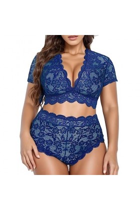 Zannycn Ensemble de lingerie sexy pour femme - Ensemble de sous-vêtements sexy - Tenue érotique - Soutien-gorge et culotte en