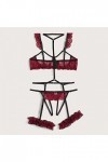 Zannycn Ensemble de lingerie sexy pour femme - Soutien-gorge et culotte - Ensemble licol - Lingerie érotique - Lingerie éroti