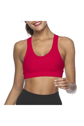 HANXIULIN Soutien-gorge rembourré pour femme - Dos nageur - Doux et confortable - Lingerie pour femme, c, S