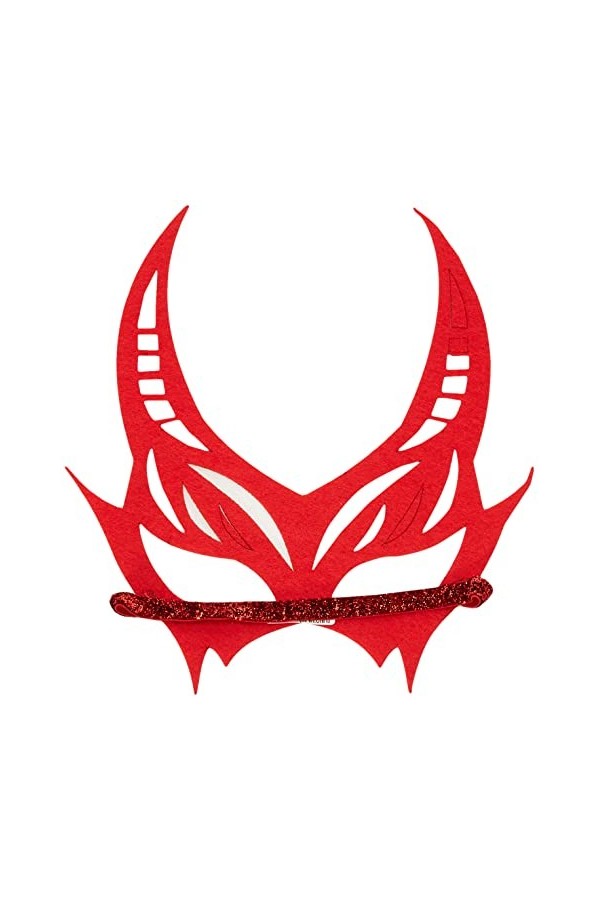 Leg Avenue- Leg AvenueA2821 Masque Diable à Paillettes Rouge Taille Unique EUR 34-38 A2821, Damen, A282122003