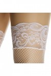 Leg Avenue Bas Chic Résille Blanc Taille Unique