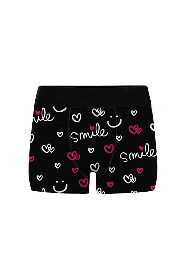 DUHGBNE Femmes et Hommes Saint Valentin Imprimé Plus Taille Boxer Mid High Taille Sous-vêtements physiologiques Ensemble de s