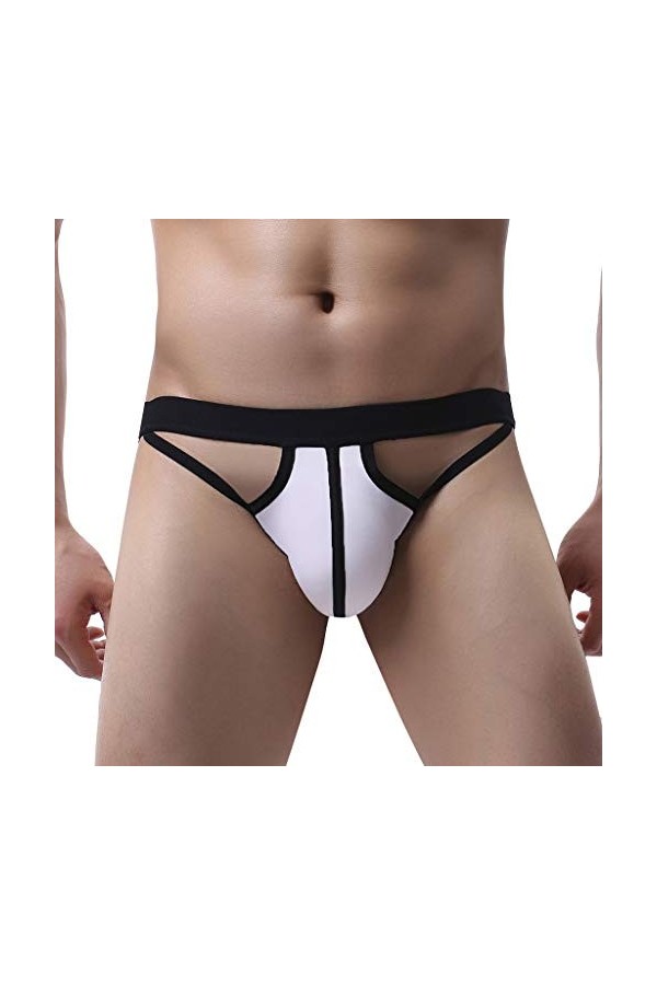 Zannycn Slip sexy pour homme - Lingerie de sport - Tanga - Lingerie érotique pour homme - String sexy - Sous-vêtements érotiq