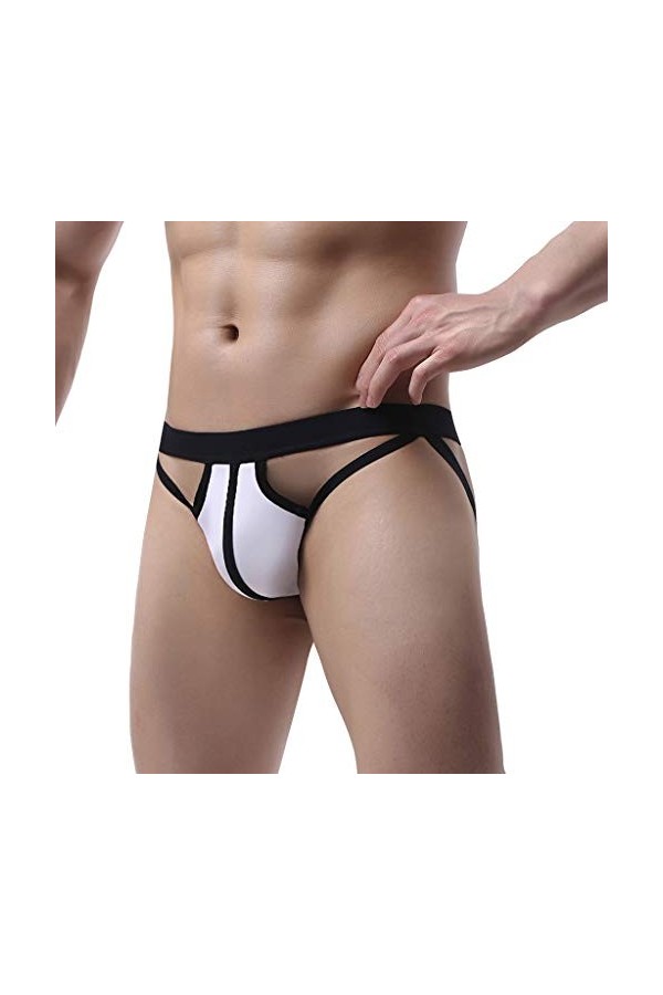 Zannycn Slip sexy pour homme - Lingerie de sport - Tanga - Lingerie érotique pour homme - String sexy - Sous-vêtements érotiq