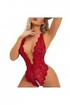 Fulidngzg Sous-vêtement sexy pour femme en dentelle - Body sexy pour le sexe - Grandes tailles - Babydoll - Lingerie ouverte 