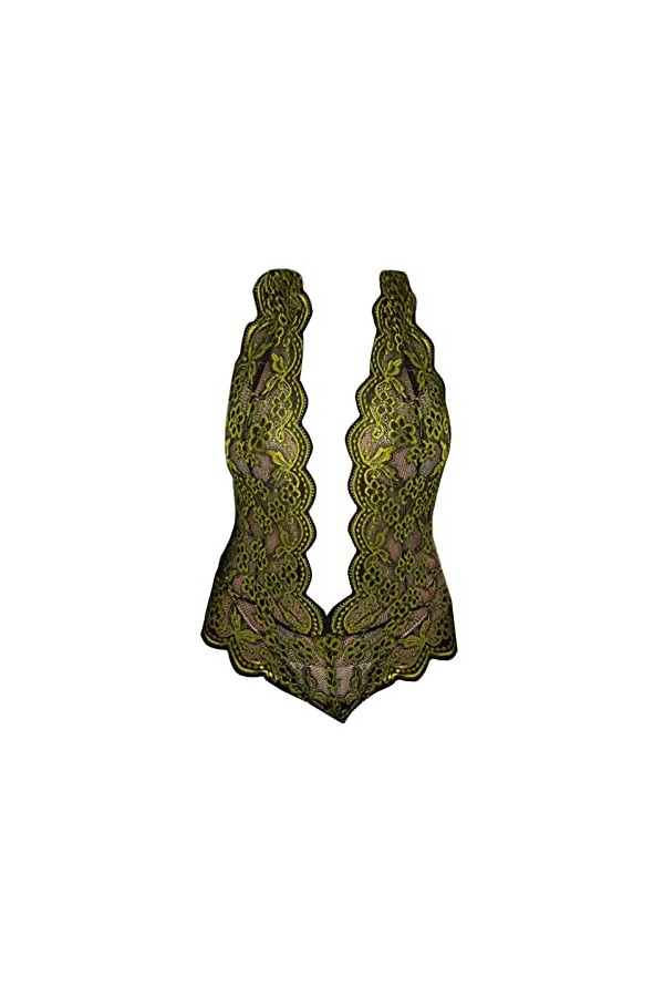 Fulidngzg Nuisette sexy pour femme - Body érotique - Sous-vêtement gainant - Nuisette ouverte - Lingerie transparente - Curvy