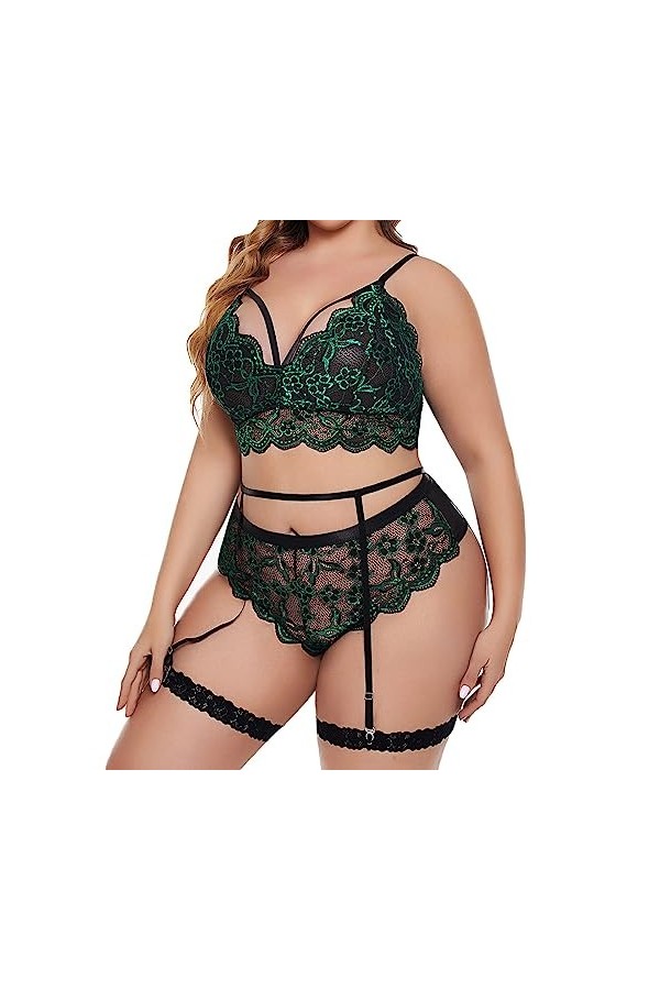 Zannycn Ensemble de lingerie sexy pour femme - Soutien-gorge et culotte - Ensemble de sous-vêtements érotiques - Lingerie éro