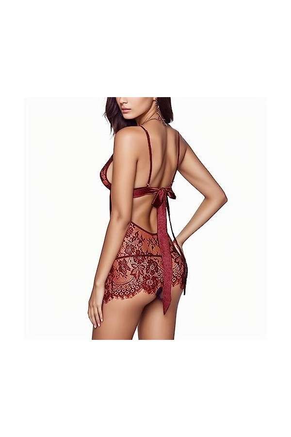 Lingerie Sexy Femme Coquine Hot Transparent sous Vetements Feminins Sexy Lingerie Femme Dentelle Nuit Ensemble Lingerie Femin