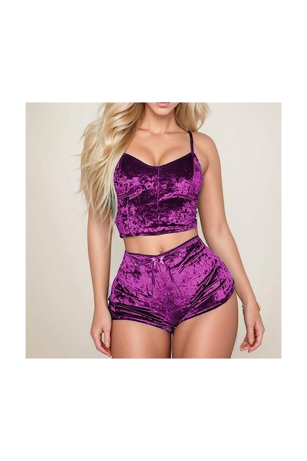 Zannycn Ensemble de lingerie sexy pour femme - Ensemble de sous-vêtements érotiques - Ensemble de sous-vêtements en dentelle 