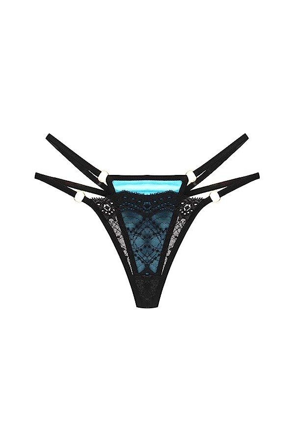 Briskorry String pour femme - Dentelle léopard - Lingerie sexy - Culotte de bikini - Culotte sexy - Lingerie sexy - Sous-vête