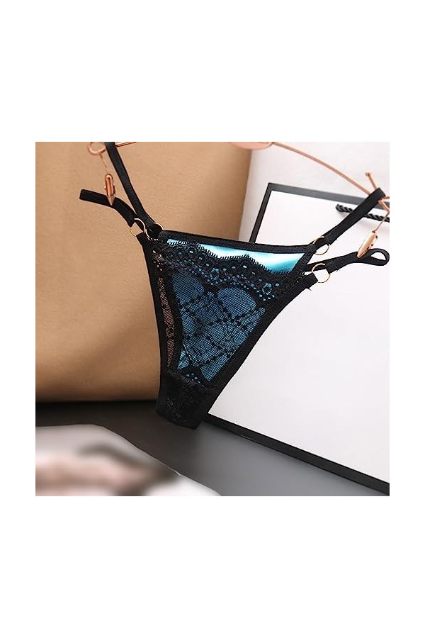 Briskorry String pour femme - Dentelle léopard - Lingerie sexy - Culotte de bikini - Culotte sexy - Lingerie sexy - Sous-vête