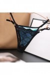 Briskorry String pour femme - Dentelle léopard - Lingerie sexy - Culotte de bikini - Culotte sexy - Lingerie sexy - Sous-vête