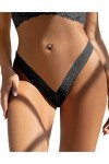 Sohimary 406 Mini String Femme Dentelle XS S M 34 36 38 40 Noir