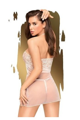 Penthouse, robe, nuisette, différentes tailles, lingerie, «&nbsp;All yours&nbsp;», 2&nbsp;pièces, blanche, Taille: M/L