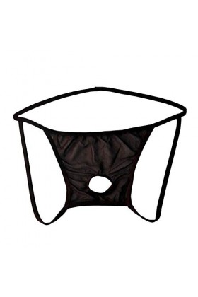 Papapai Sous-vêtements sexy pour homme, ouverture en maille transparente, taille basse - Noir - Taille Unique