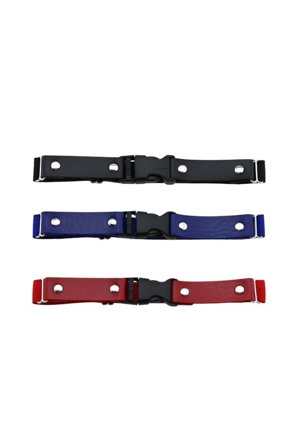 YOFAPA Lot de 3 jarretières en similicuir - Style gothique - Réglable - Élastique - Punk - Avec boucle