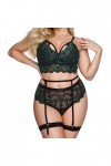 Zannycn Ensemble de lingerie sexy pour femme - Soutien-gorge et culotte - Ensemble de sous-vêtements érotiques - Lingerie éro
