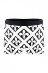ODAWA Boxer pour homme avec ceinture couverte - Sous-vêtements respirants et extensibles, Motif fleur de lys croisée, Medium