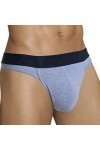 ARIUS String en coton pour Homme Sexy Gris - String Homme - String String Fil Hommes Sensuel - g-String Chevalier, gris, S