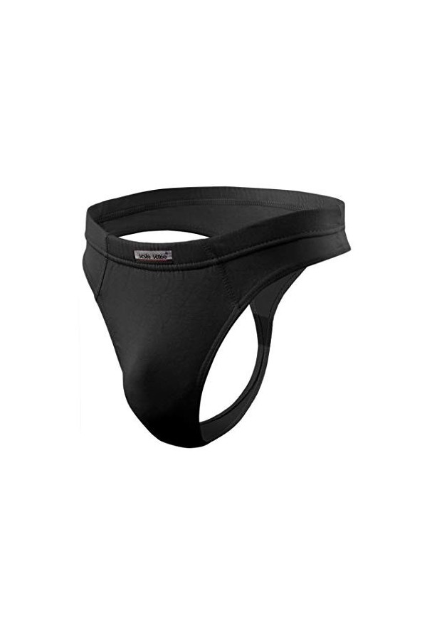 sesto senso Homme String Sexy Thong Micromodal 1-3 Pack Tanga Slips S Black
