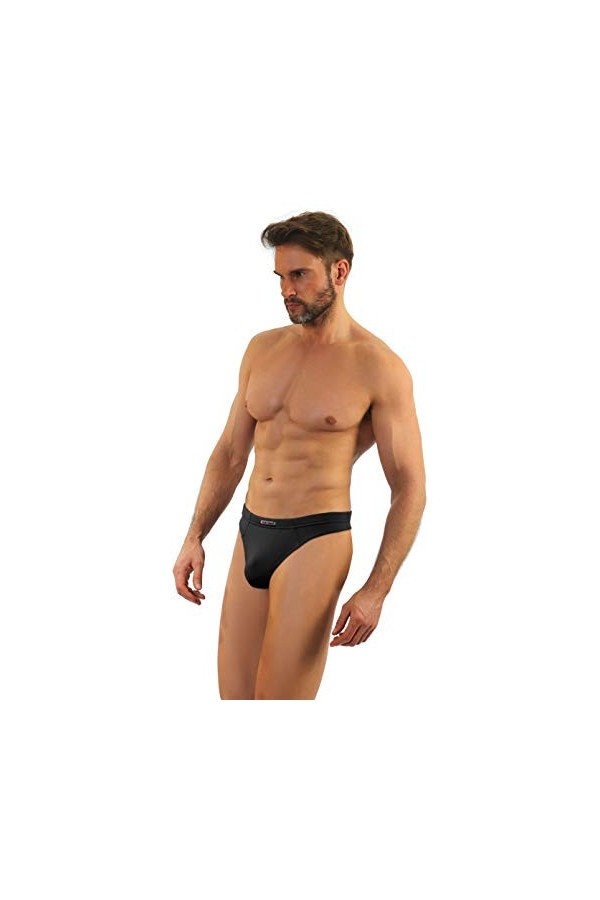 sesto senso Homme String Sexy Thong Micromodal 1-3 Pack Tanga Slips S Black
