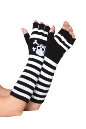 Leg Avenue Mitaines Tête De Mort