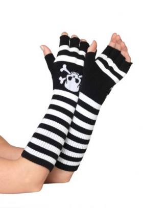 Leg Avenue Mitaines Tête De Mort