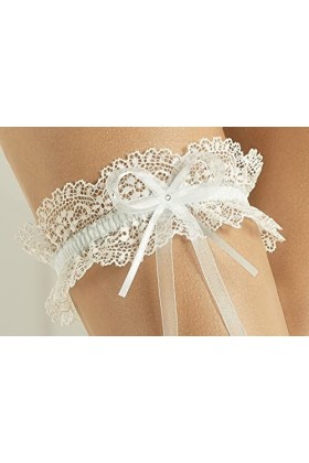 SEDKA Jarretière de Mariage en Dentelle pour Mariée avec Pierre de Cristal Swarovski, faite à la main