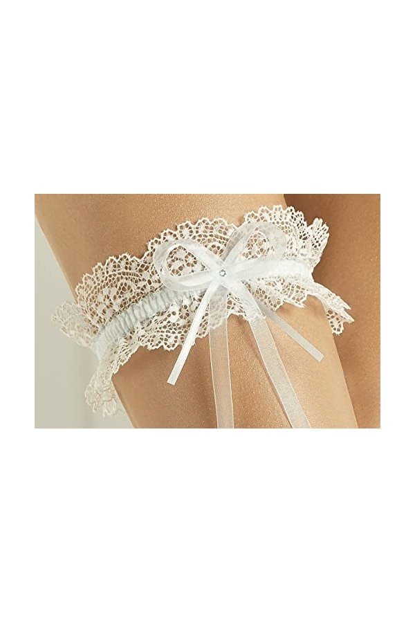 SEDKA Jarretière de Mariage en Dentelle pour Mariée avec Pierre de Cristal Swarovski, faite à la main