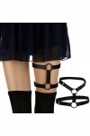 Lot de 1 élégant porte-jarretelles élastique en cuir punk gothique