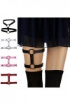 Lot de 1 élégant porte-jarretelles élastique en cuir punk gothique