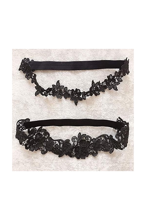 2 Pièces de mariée Jarretière Mariage,Jarretière en Dentelle de Mariée,Porte-Jarretelles de Mariage,Laccessoire Nuptial,Port