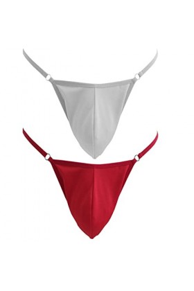 VemeFufu Homme String Jockstrap Taille Unique Couleur Rouge+Blanc NeiKu-DingziX-Hong+Bai 