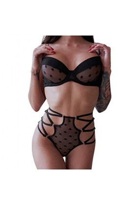 Générique Lingerie Femme Sexy Erotique Nuisette sous Teddy Lingerie Culotte Ouverte String Femme Sexy avec Bretelles Spaghett