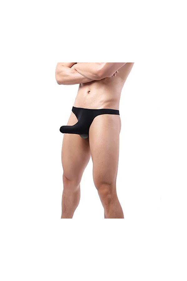 YYKSYDPT Éléphant Sexy String Homme Sexy Hot See-Through Taille Basse U Bulge Poche Confortable Transparente sous-Vêtements T