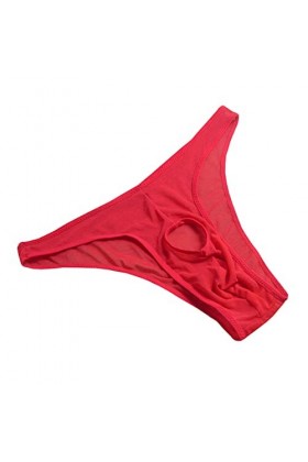 VemeFufu Masculin Slip String Sexy Tanga Hommes Sous-vêtements Érotique Ouvert Avant Hommes Chaud Taille Basse Élastique Thon
