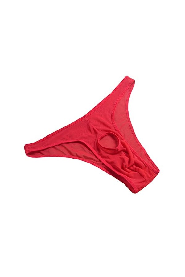 VemeFufu Masculin Slip String Sexy Tanga Hommes Sous-vêtements Érotique Ouvert Avant Hommes Chaud Taille Basse Élastique Thon