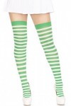 Leg Avenue Femme Leg Avenue Bas Rayures Bicolores Taille Unique Collants pour d guisements, Blanc Vert, Taille unique EU