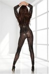 Body en Similicuir pour Femme Catsuit One Piece Zipper Crotch Mock Justaucorps à Encolure en Similicuir Barboteuses Clubwear 