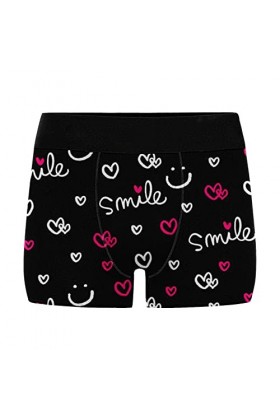 ZHIYU Femmes et Hommes Saint Valentin Imprimé Plus Taille Boxer Mid Taille Haute Sous-vêtements physiologiques Sous-vêtements