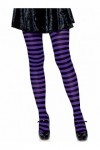 Leg Avenue en Nylon Motif à Rayures pour Femme Noir/Violet 
