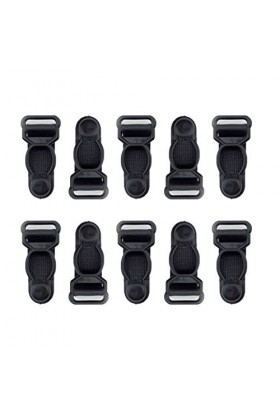 HAND Gaines Clips en Plastique Noir Lingerie Stocking jarretières Crochets - Paquet de 10