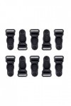 HAND Gaines Clips en Plastique Noir Lingerie Stocking jarretières Crochets - Paquet de 10