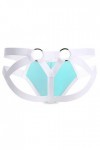 Jockstrap String pour homme avec bague Sexy Sous-vêtements Hommes String Sous-vêtements Thong Slip Jock Strap Lingerie, bleu,