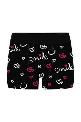 ZHIYU Femmes et Hommes Saint Valentin Imprimé Plus Taille Boxer Mid High Taille Sous-vêtements physiologiques Sous-vêtements 