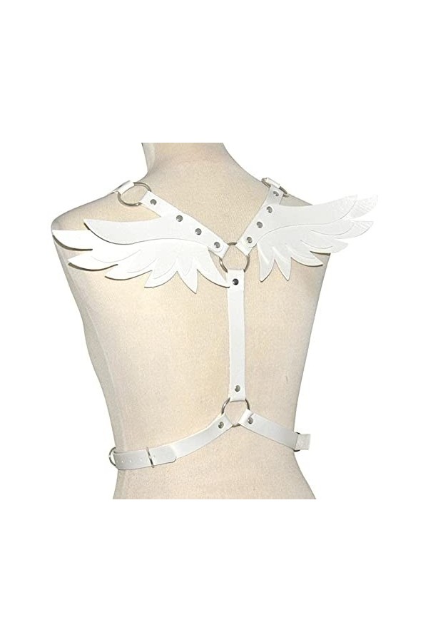 Lingerie Sexy Harnais en Cuir Aile Gothique Harajuku Ceinture Jarretière Harnais Rave Ceinture Jarretière Gros Punk