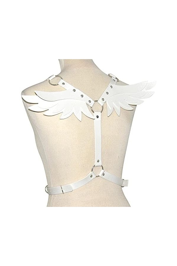 Lingerie Sexy Harnais en Cuir Aile Gothique Harajuku Ceinture Jarretière Harnais Rave Ceinture Jarretière Gros Punk