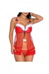Fulidngzg Tenue sexy pour femme - Lingerie de Noël extrêmement charmante - Robe de Noël - Robe de Noël érotique - XXL - Ensem